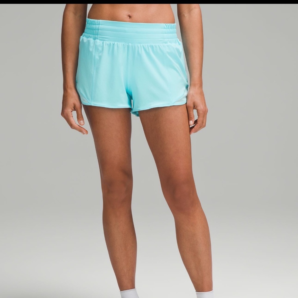 Lululemon Cyan Blue Hotty Hot 2.5 Highrise!